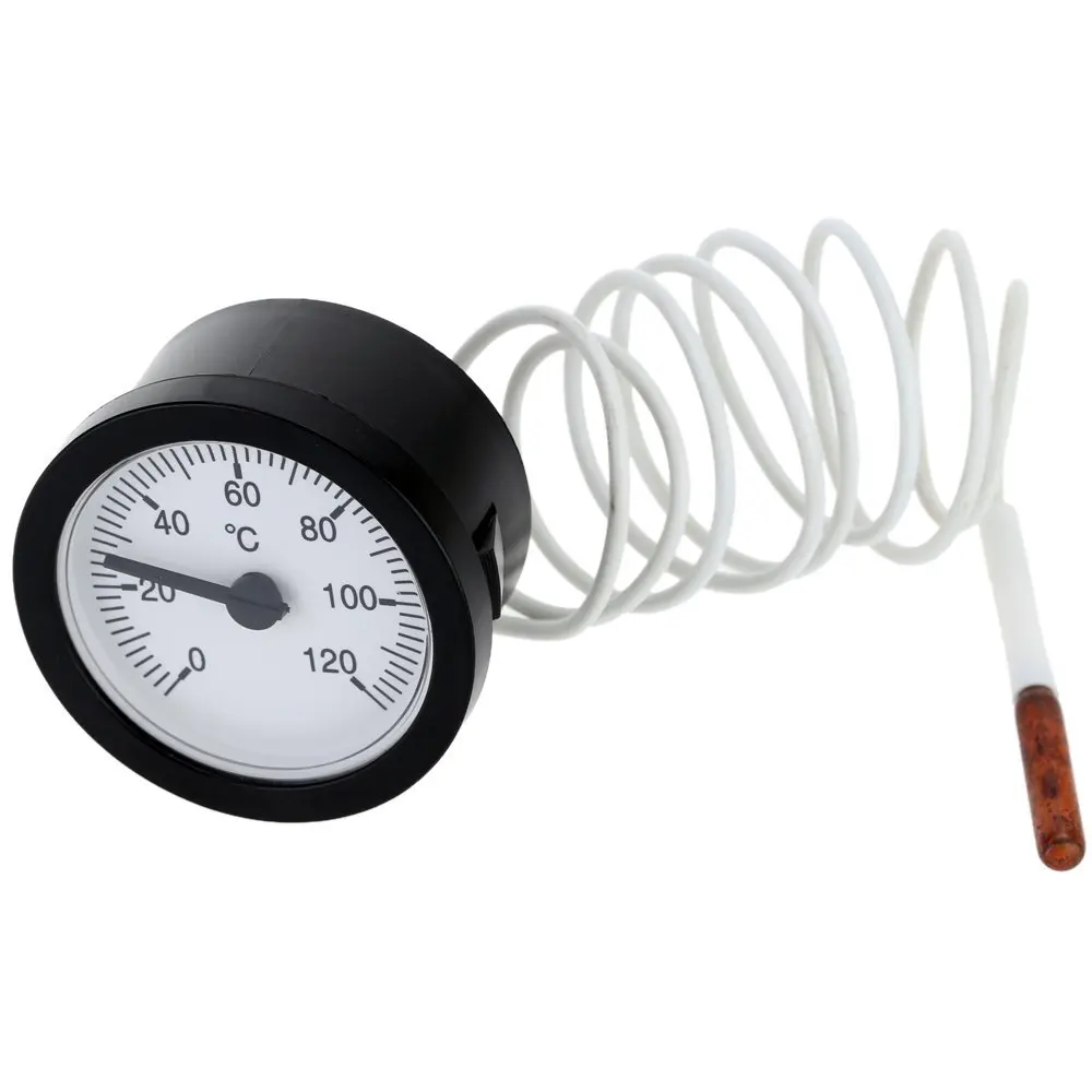 0~120 C Small Round White Long String Capillary Water Thermometer WKO-120B
