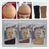 

H-223 Wig lining caps stretch net stocking wig caps 2 in 1 pack closed net cap