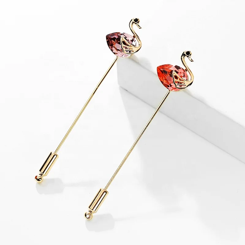 2019 Dara Crystal Swan Brooch for Wholesaler