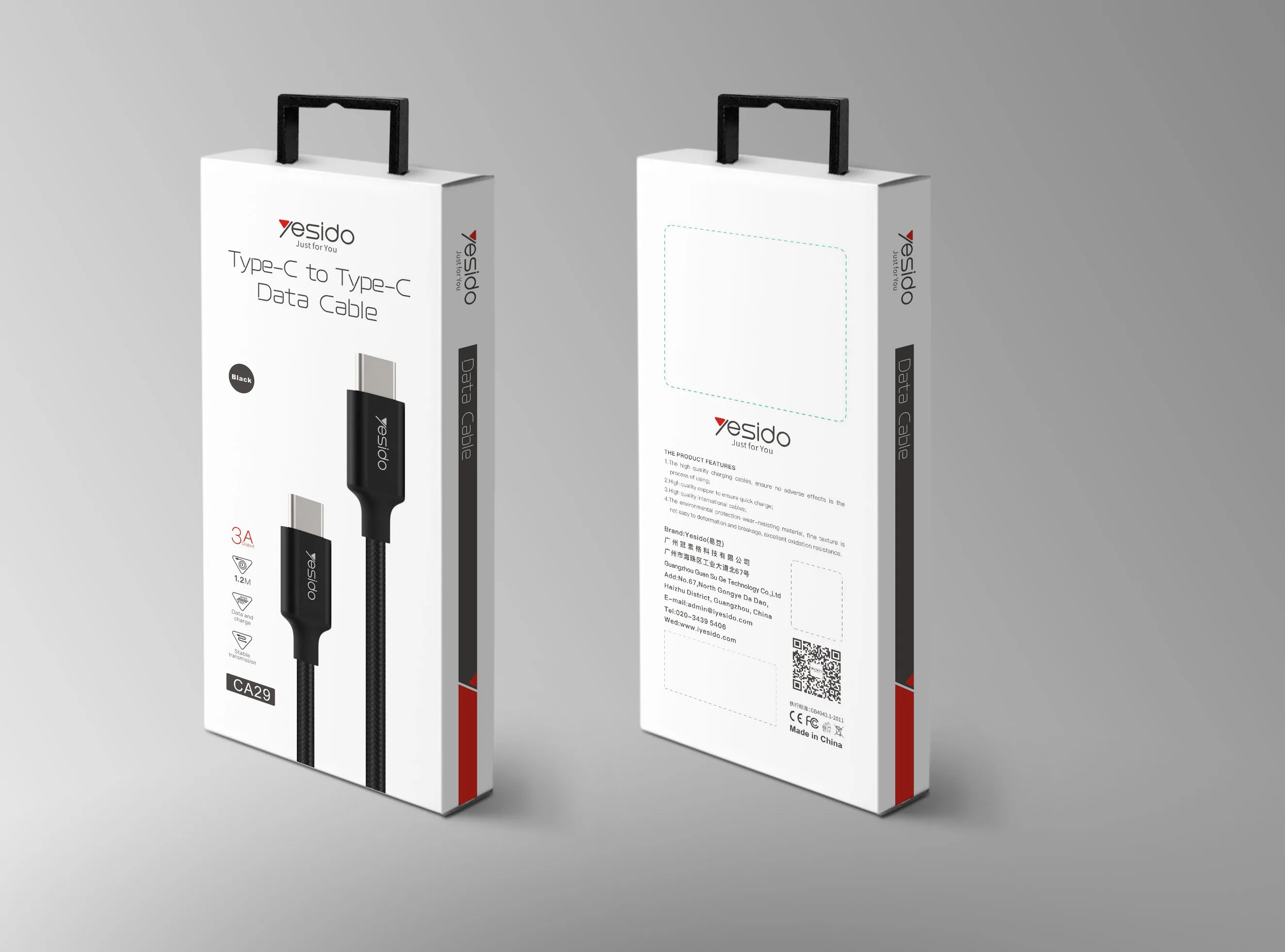 Drop Shopping Pd3.0 3A Type-C Data Cable High Density Nylon Braided Mobile Phone Data Cable