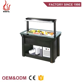 Wiberda Sliding Door Freezer Restaurant Buffet Stainless Steel