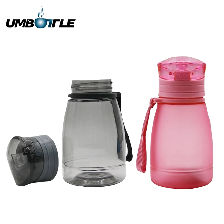 
Portable cute safe pp kids plastic drinking water bottle with a pop-up straw 