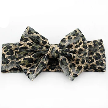 

5" Lace Leopard Baby Girl Headband Hair Accessories, 1 colors