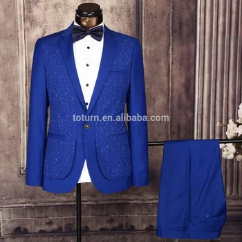 Bleu Royal Slim Fit Hommes Costume De Mariage Buy Costumes Ajustés Pour Hommescostumes Daffaires à La Mode Pour Hommecostume Daffaires Pour