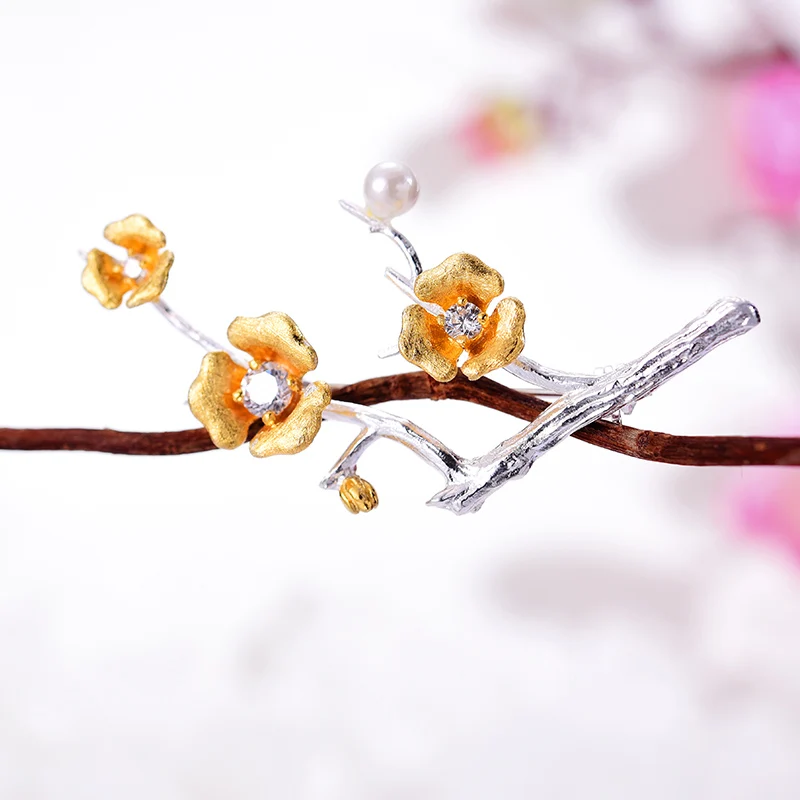 

Real 925 Sterling Silver Handmade Daisy Flower Pearl Brooch