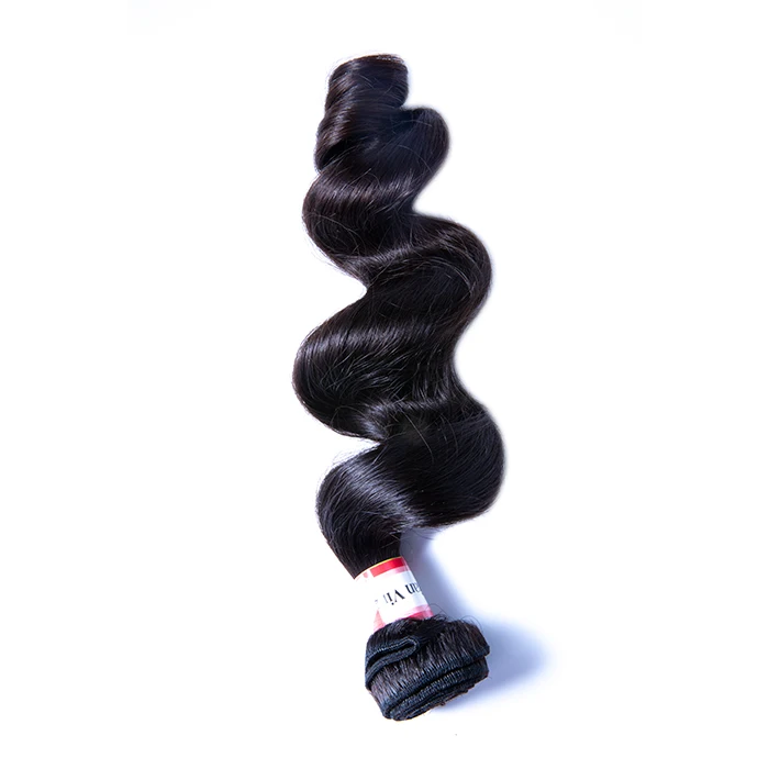 

Unprocessed Virgin Curly Brazilian Human Hair Extensions 3 Hair Bundles Loose Wave With Closure, Natural colors