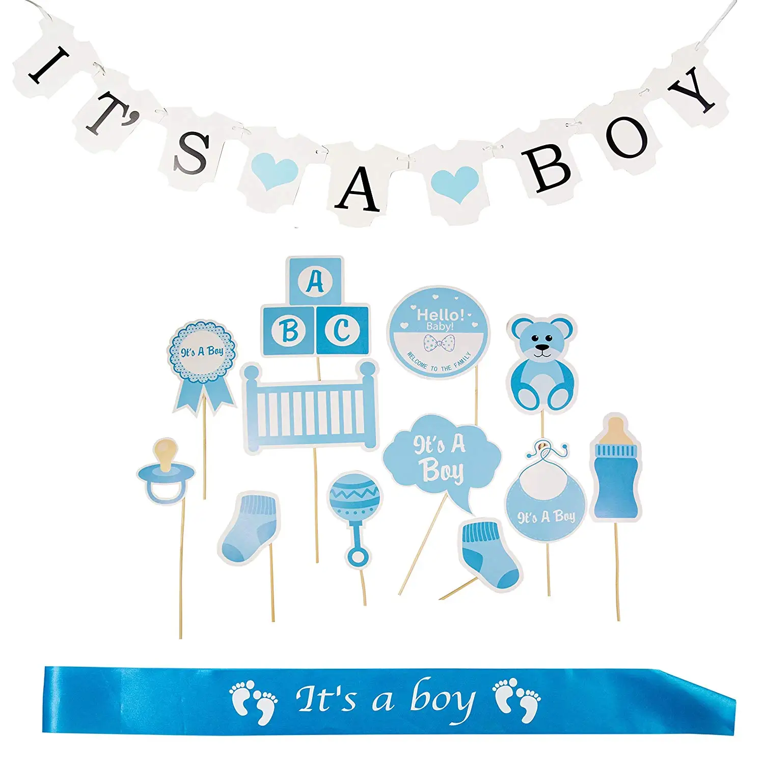 Baby Shower Decorations For Boy Kit Includes Blue Its A Boy Banner