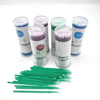 

100Pcs Lint Disposable Micro Brush Applicator Lash Remove Eyelash Extension Tools Micro brushes