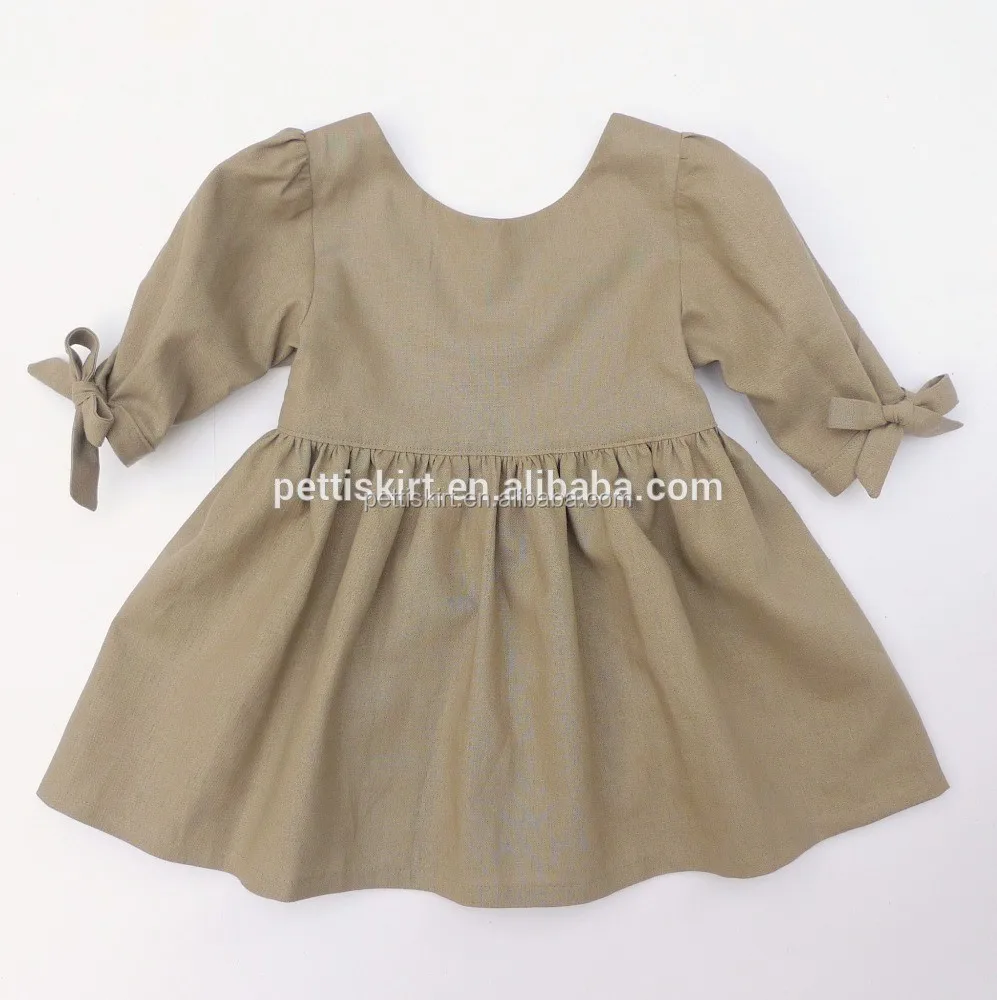 grey colour baby frock