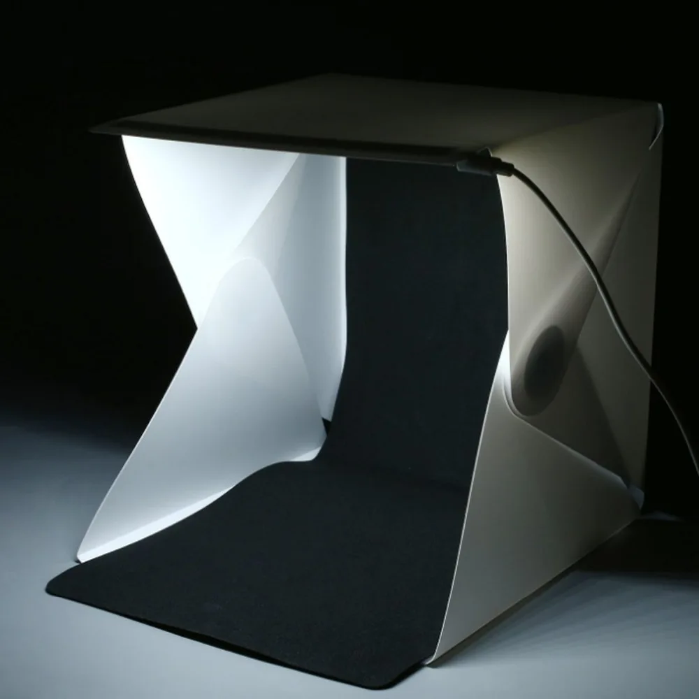 

Kaliou 20cm mini Folding Lightbox Photography Studio Softbox LED Light Soft Box Camera Photo Background Box Lighting Tent Kit, White