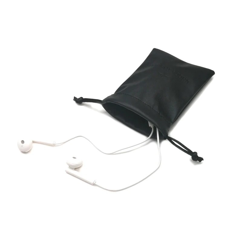 Cheap Eco Leather Small Headphone And Earphone Drawstring Pouch Buy