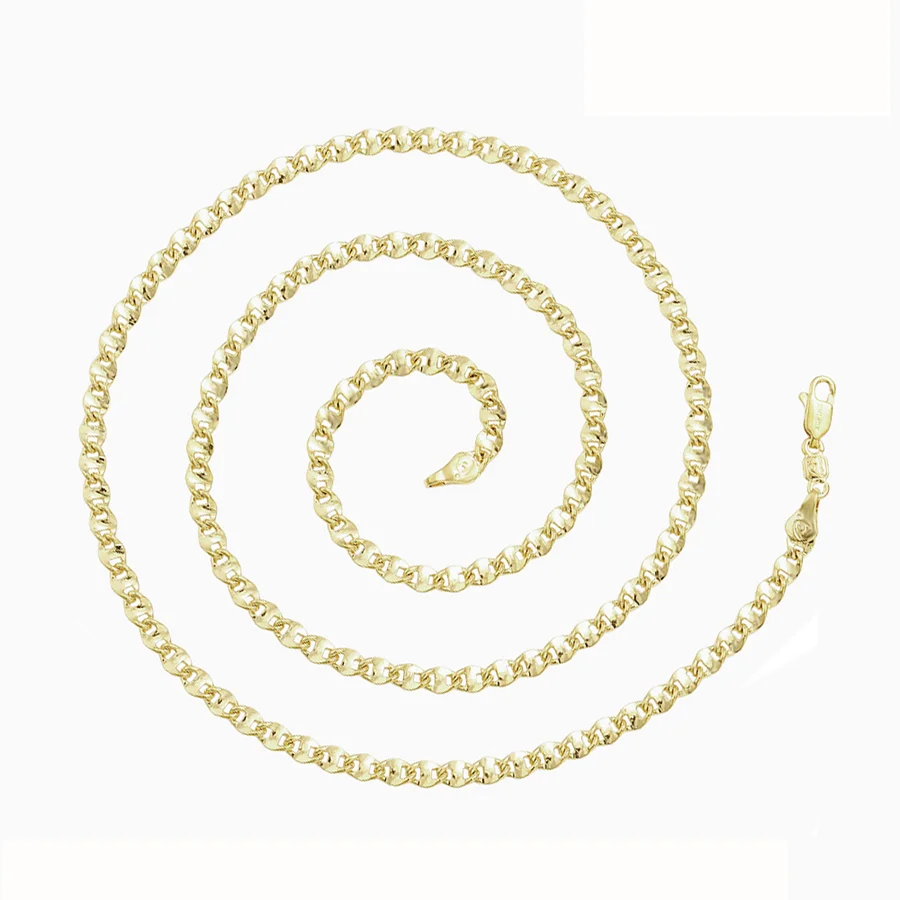 

43538-cheap african jewelry 14k gold 4mm neutral 8 gram 50cm chains