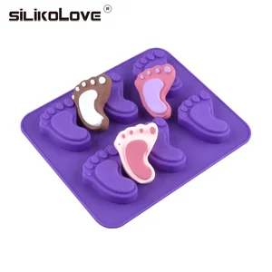 Image of SILIKOLOVE Big foot funny shape 6 Cavity Chocolate Mold Silicone Mold For Baking Cake