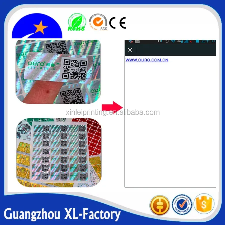 Make Cheap Custom 3d Hologram Tamper Proof Sequential Qr Code Label