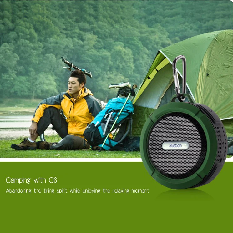 Out Door Bass stereophony bt speaker Wireless hands free with Mountaineering hook (EB078) - ANKUX.COM