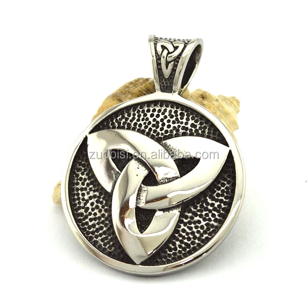 

Celtic Knot Charm Pendant in Diameter 37mm Mens 316L Stainless Steel Round Charms p003038