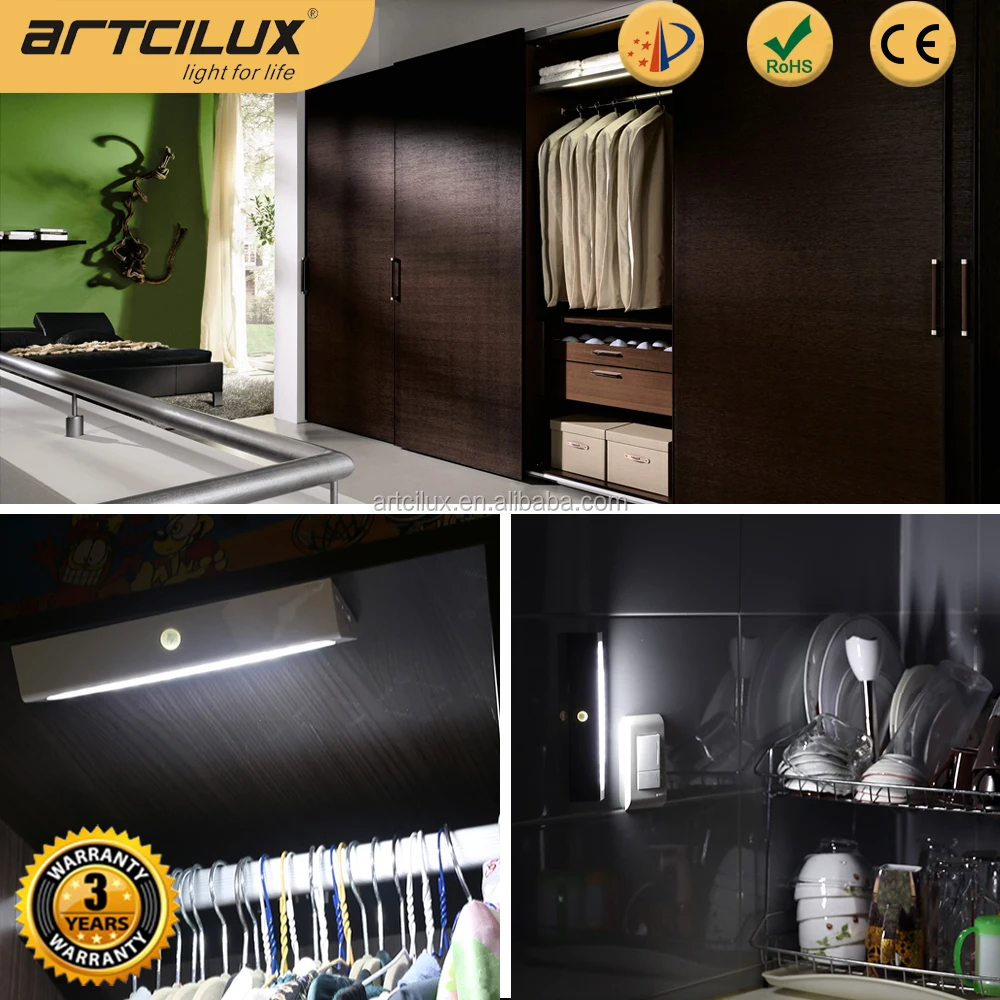 Mini usb oplaadbare batterij lamp, 5 v led onder kast verlichting ...
