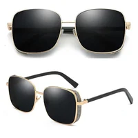 

oversized square lens metal sunglasses 2019 fashion shades sun glasses