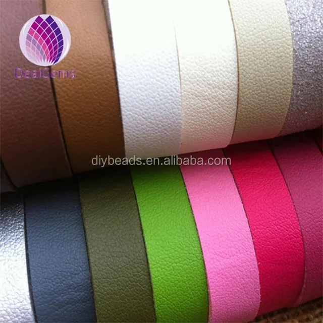 High quality PU leather cord 3.00 wide l faux leather cord for handmade leather bracelet jewelry