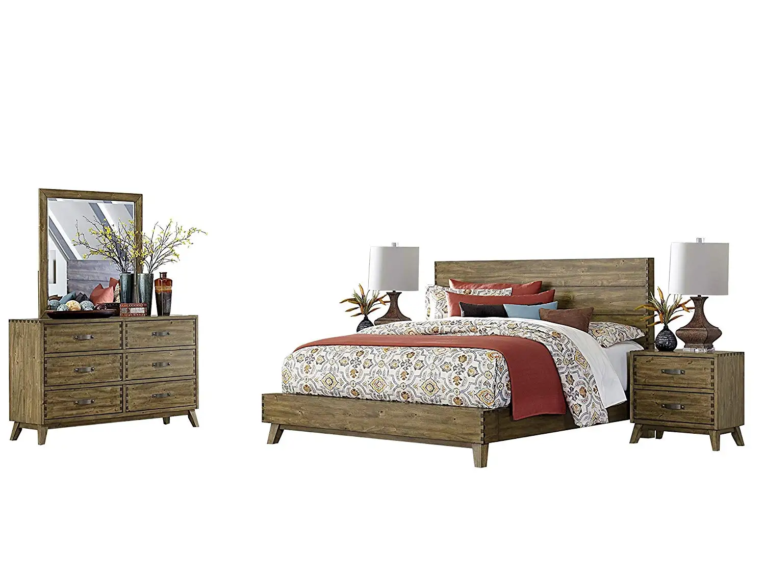 Buy Sakata 5pc Bedroom Set Cal King Platform Bed Dresser