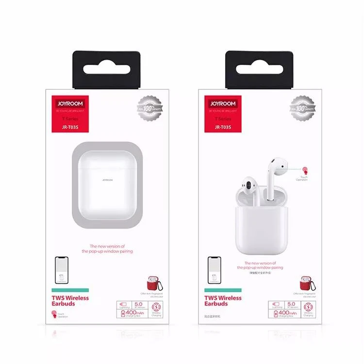 

JOYROOM airbuds tws earphone wireless t03s 1:1 open window bt 5.0 earphones with wireless charging case, White