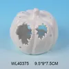 White porcelain craft for LED with halloween pumpkin design