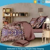 Sophisticated Royal 100% Polyester Brushed Microfiber Bedding Set with PVC Package 120GSM adultflower design bed sheet