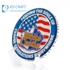 Pretty decorative custom metal brass enamel resin waterproof bitcoin commemorative coin with envelopes