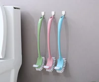 

2019 HotSale Factory Price Bathroom plastic wc toilet round cleaning brush with holder nylon cleaning brush