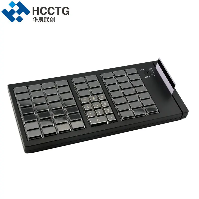 

Wholesaler 66 Membrane Keys USB Programmable POS Keyboard with Magnetic Card Reader KB66M