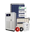 Sunpal ソーラーパネルシステム 100KW 80KW 60KW 50KW 40KW ソーラーオフグリッドシステムハイブリッド蓄電池