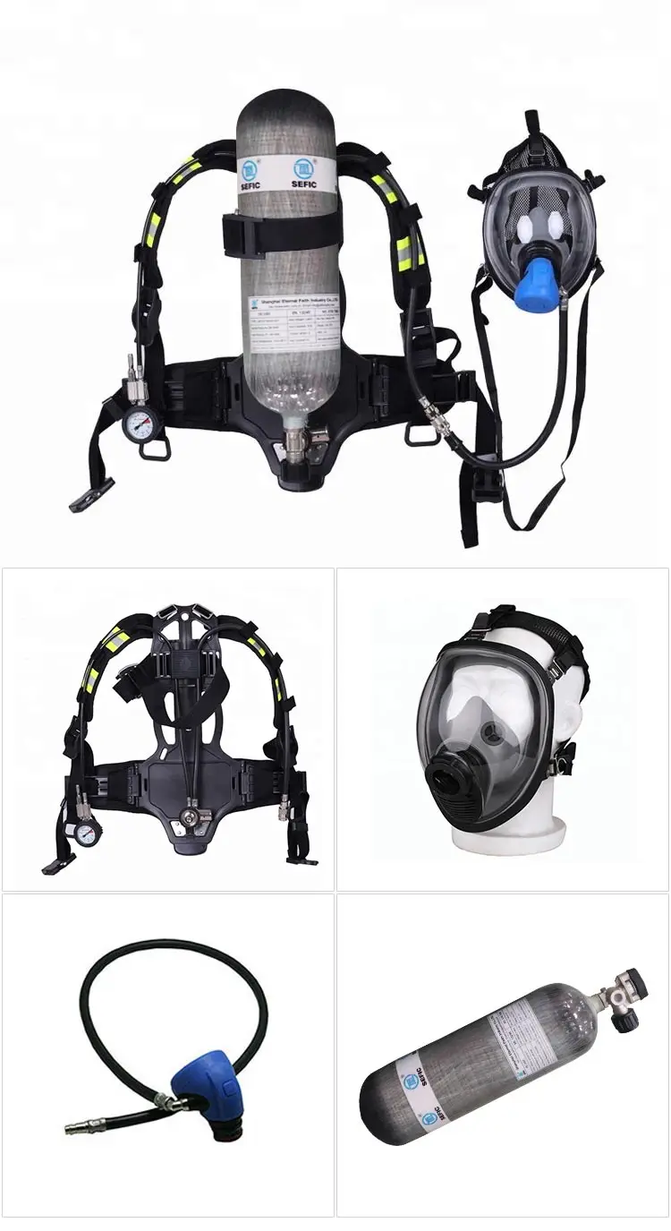 Self-contained Open-circuit Compressed Scba Air Breathing Apparatus For ...