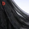 Shaoxing free sample most popular garment design black silver gold metallic polyester lurex fabric