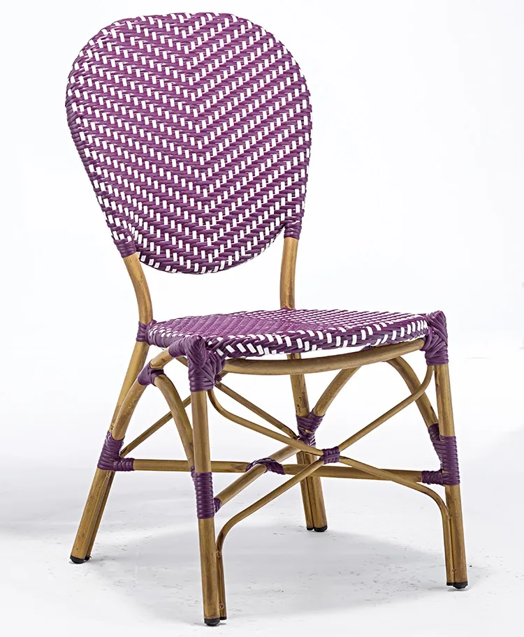 Commercial Furniture Outdoor Stacking Rattan Wicker Restaurant Chair