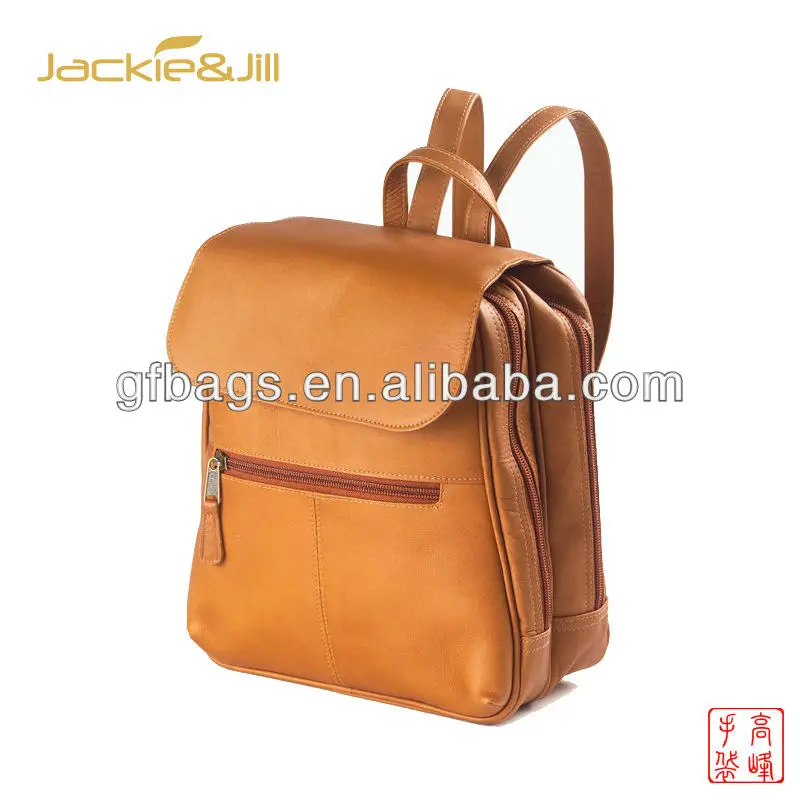 mochilas New design Unisex Plain Color Leather School Backpack
