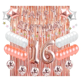 Rose Gold 16th Birthday Decorations Party Supplies Sweet 16 Birthday ...