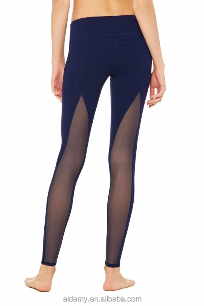 
Custom ladies Yoga Clothing lycra sport mesh Leggings Fitness women 