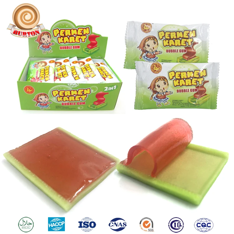 Mango Flavored Double Chewing Bubble Gum And Jelly Filled Buy Double