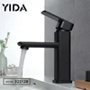 Bathroom Electroplated Black Brass Basin Mixer Faucet from YIDA