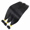 virgin cuticle aligned Brazilian hair bundles with lace closure support dropship