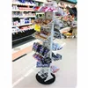 unique design metal plexiglass fan shaped candy nut bulk food display container with scoop