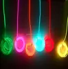 1m 2m 3m 5m 3V Flexible Neon EL Wire Light Glow Rope Tape Cable Strip LED Neon Lights Dance Party Decor Shoes Clothing Car Decor