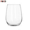 2018 Best Selling Clear Glasses Double Wall Stemless Wine Glass for Red and White Wines
