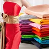 High quality shiny surface 94% polyester 6% spandex stretch satin fabric for dress