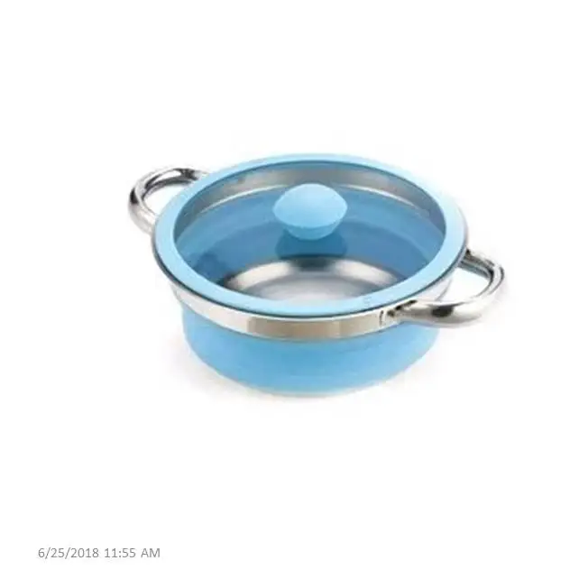 

Collapsible Cooking Pot With Stainless Steel Bottom