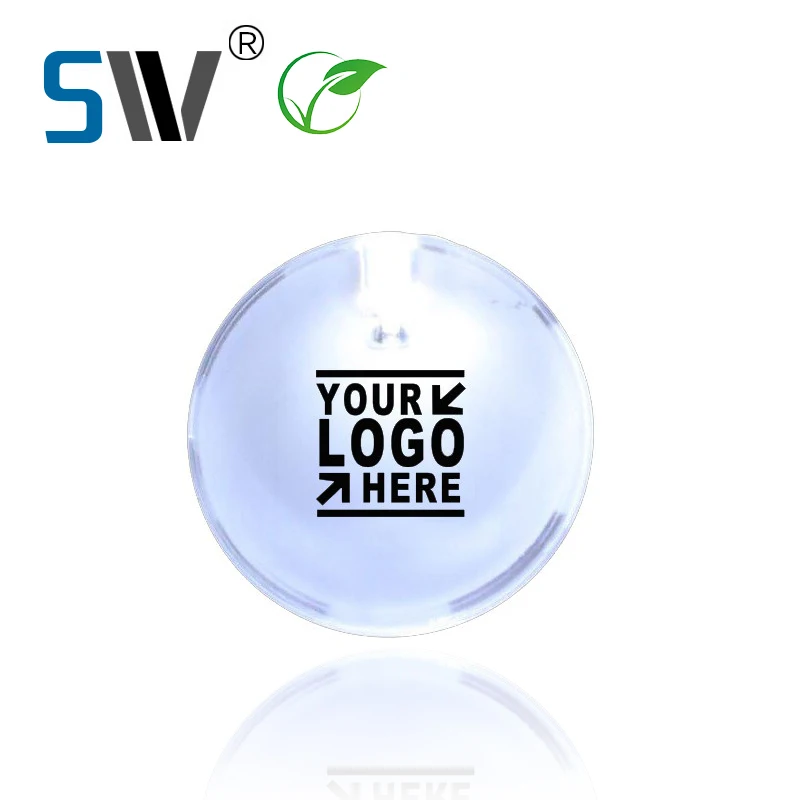 

Custom blank button badge LED acrylic safety pin badge, Transparent