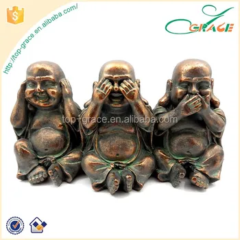Bronze Hy Buddha See No Evil Hear Say Chinese Bronze Hy Buddha See No Evil Hear Say Chinese Sculpture