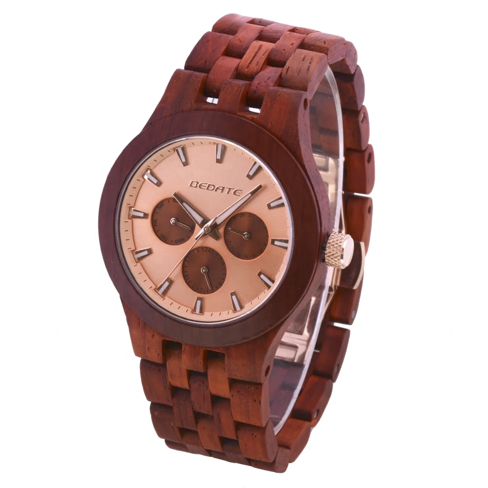 

China watch factory wholesale wooden hand watch hand made wood watch luxury with private label logo custom wristwatch
