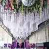 new design S-sharped wedding ceiling drape wedding stage backdrop decoration