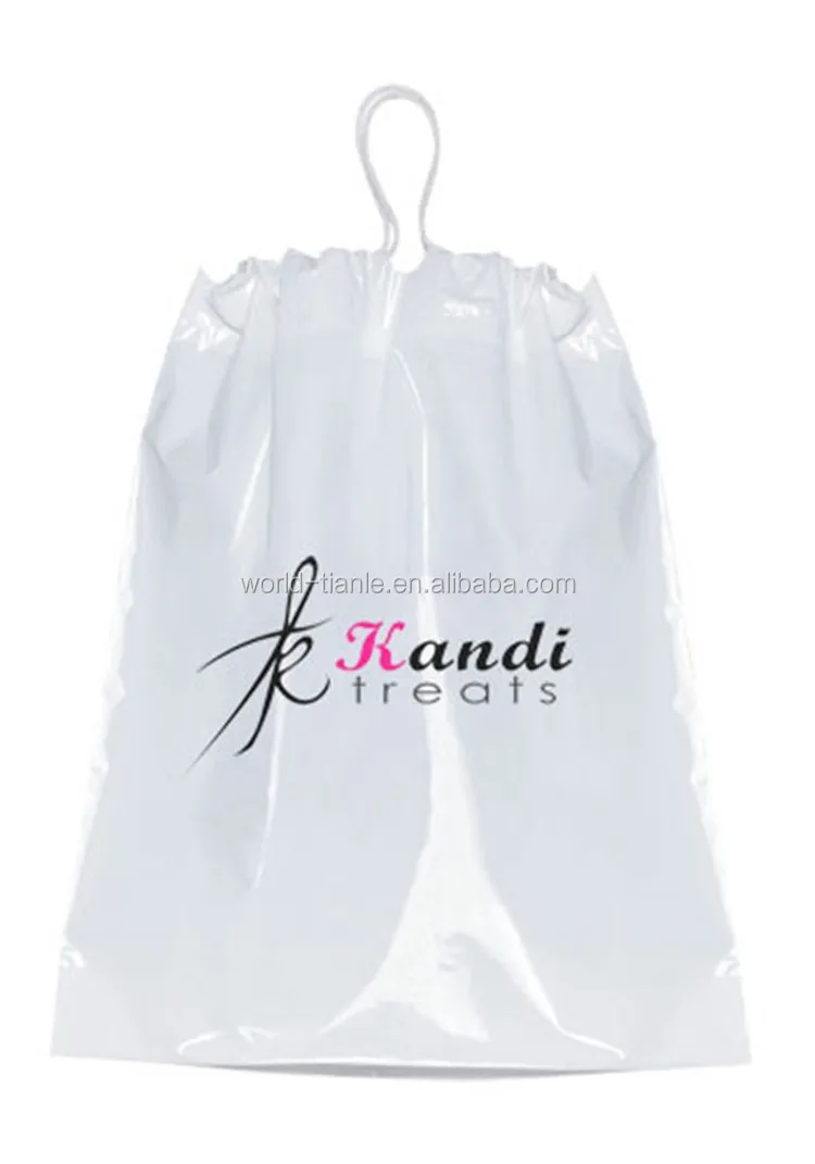 50 Micron Custom Laundry Plastic Bag With Cotton Drawstring For Hotel